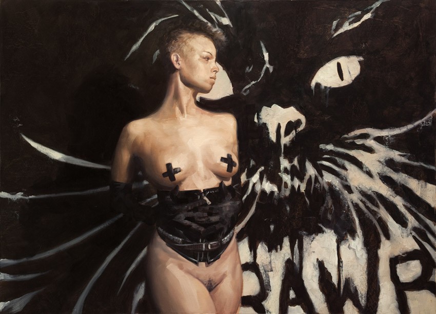 850x614, 109 Kb / рисунок, кот, изолента