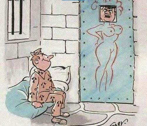 500x428, 78 Kb / тюрьма, рисунок, охранник, дверь