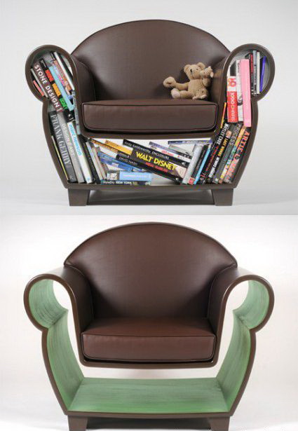 425x615, 58 Kb / кресло, книги, полка