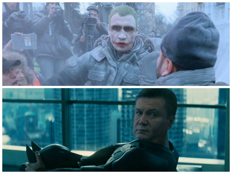 811x608, 106 Kb / кличко, янукович, джокер, бэтмэн