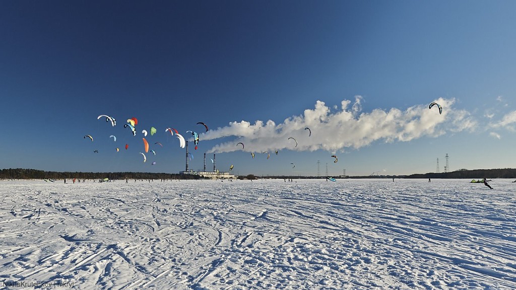 1024x576, 161 Kb / кайтинг, Волга, ГРЭС, снег