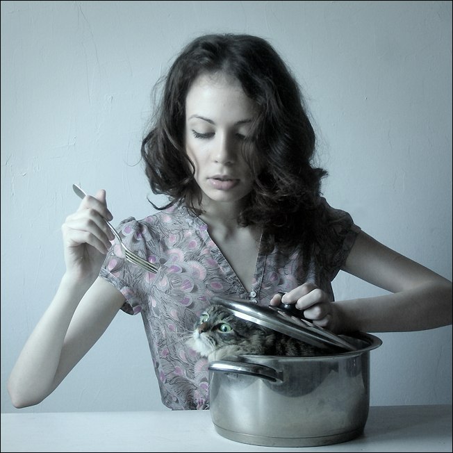 652x652, 73 Kb / кастрюля, котэ, вилка