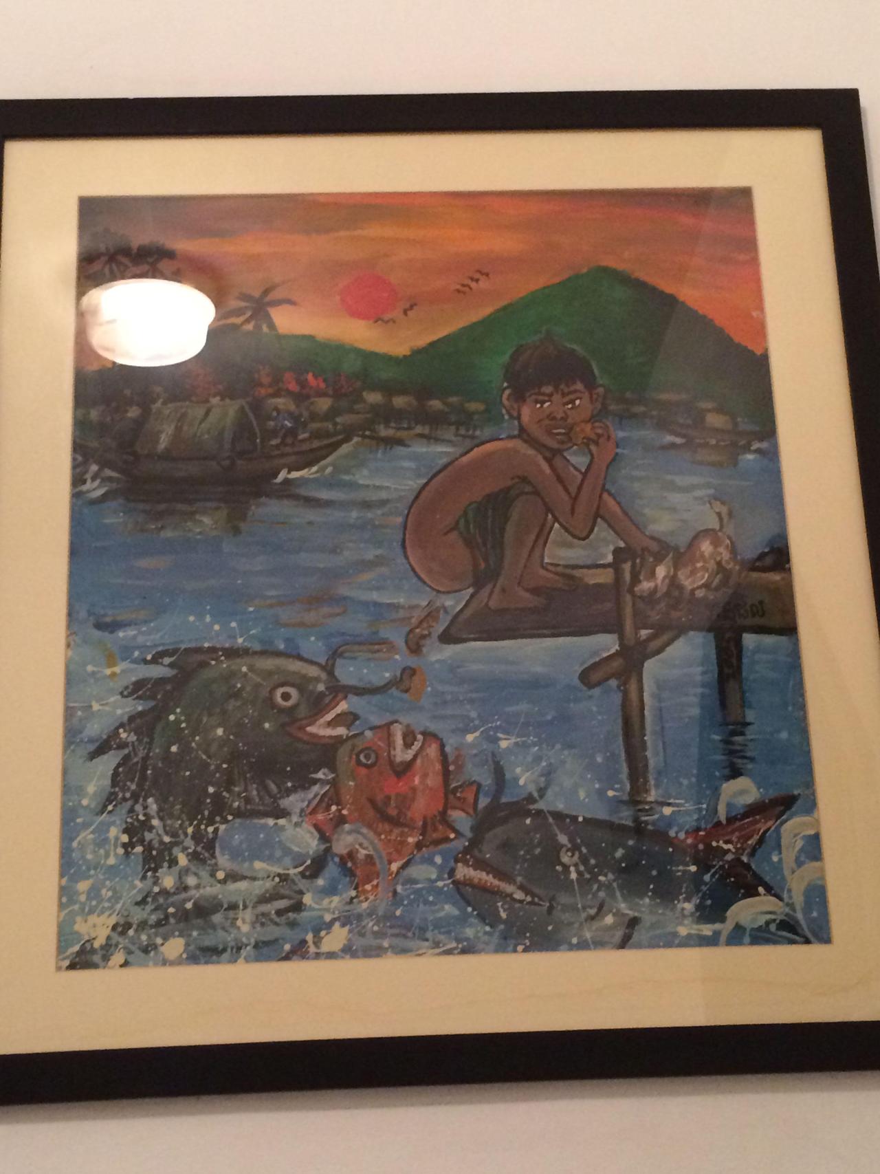 1280x1707, 166 Kb / туземец, рыбы, дефекация