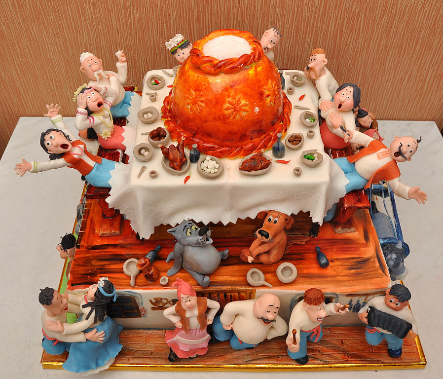 898x768, 261 Kb / волк, пёс, мультфильм, торт