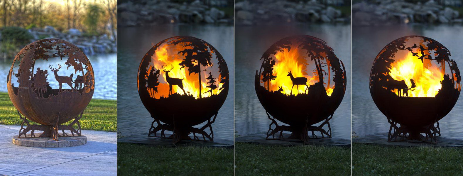 1578x600, 245 Kb / мангал, олень, огонь