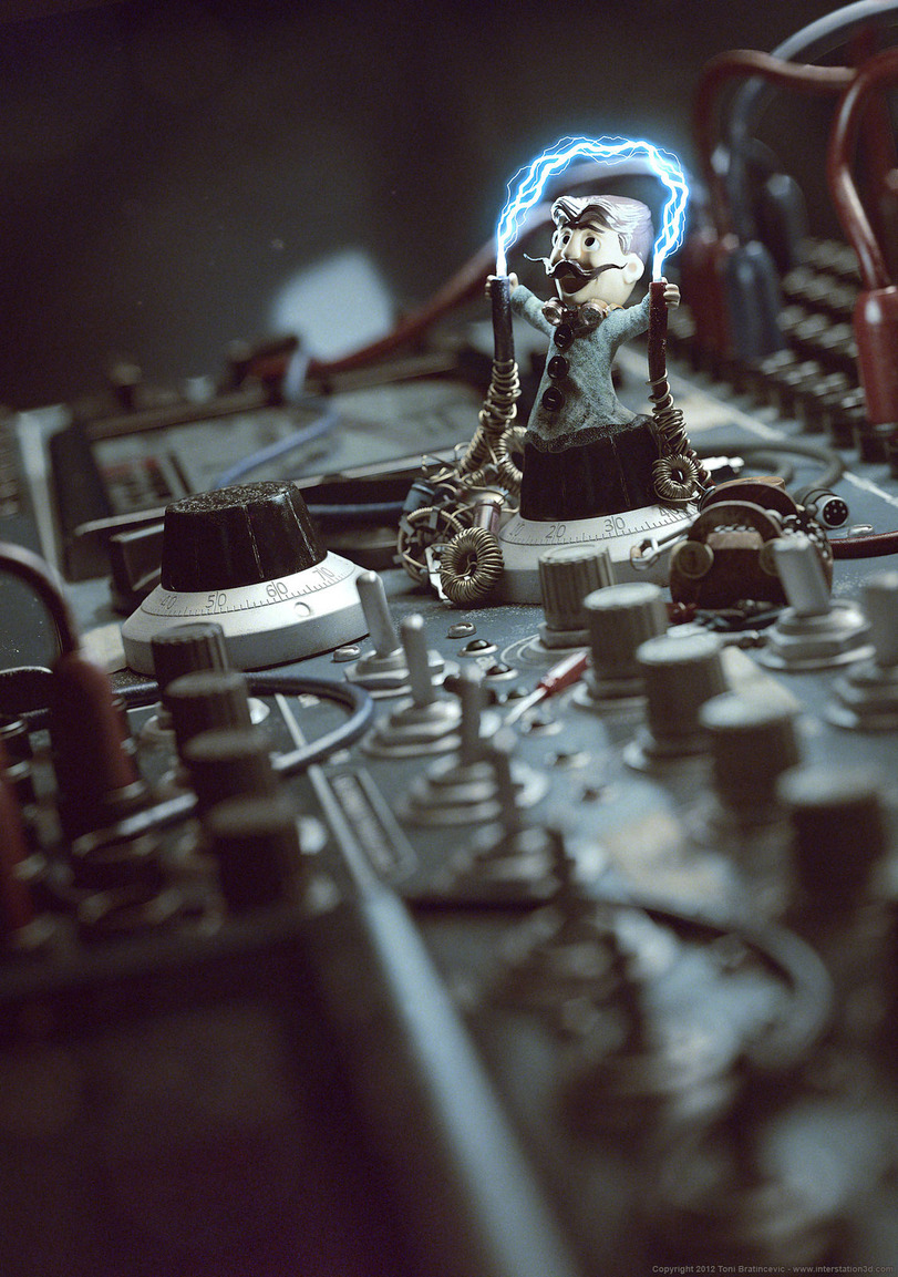 811x1153, 319 Kb / тесла, провод, искра, ток