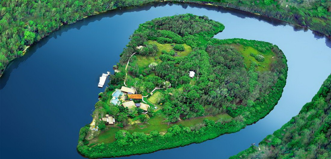 1100x527, 227 Kb / остров, сердце, вода