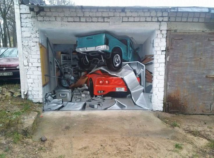 736x545, 77 Kb / ворота, рисунок, машины, авария