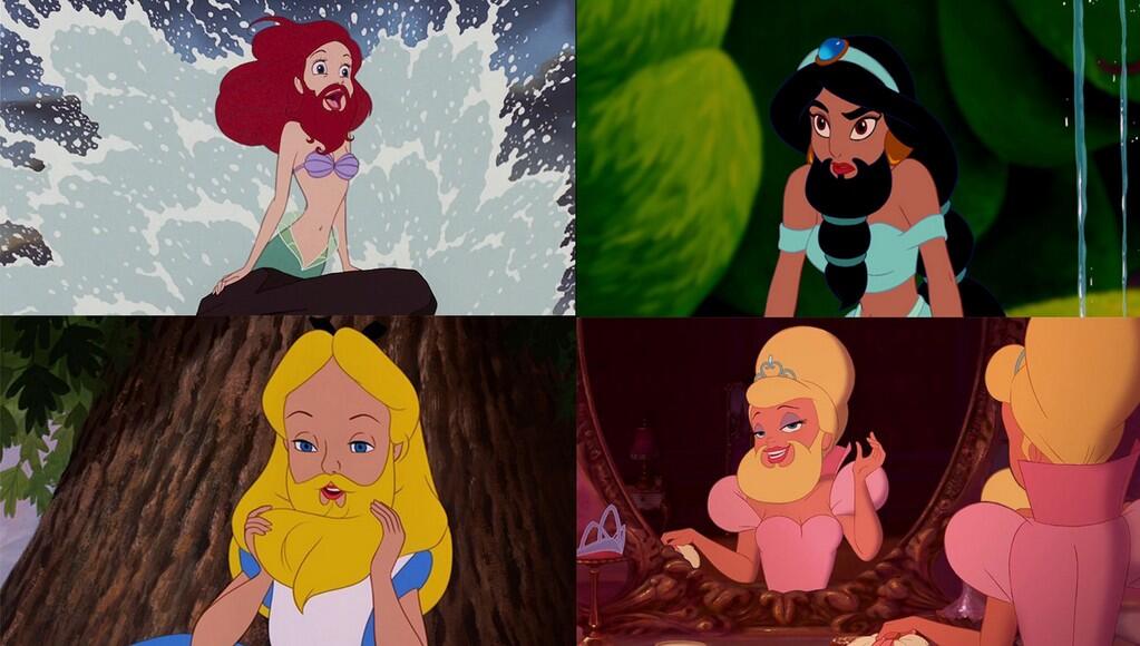 1023x580, 79 Kb / русалка, белоснежка, усы, борода