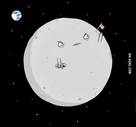 460x428, 18 Kb / Луна, флаг, астронавт