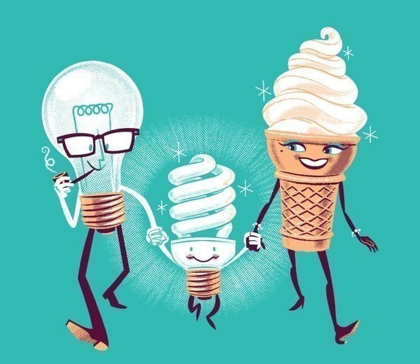 600x520, 56 Kb / лампочка, мороженое, мама, папа