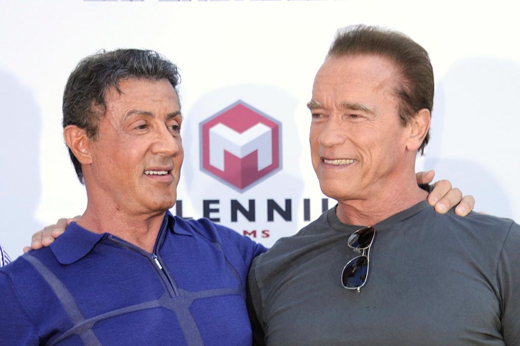 1024x681, 73 Kb / сильвестр сталлоне, Арнольд Шварценеггер, в обнимку, рембо, терминатор