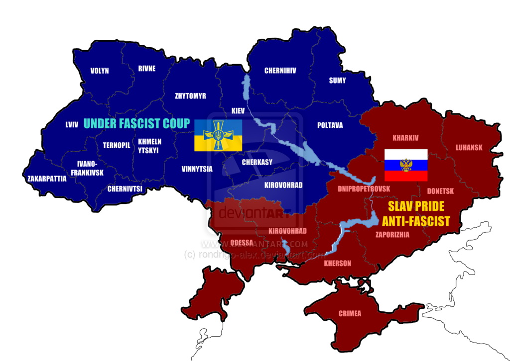 1024x726, 146 Kb / Украина, Россия, Карта, политота