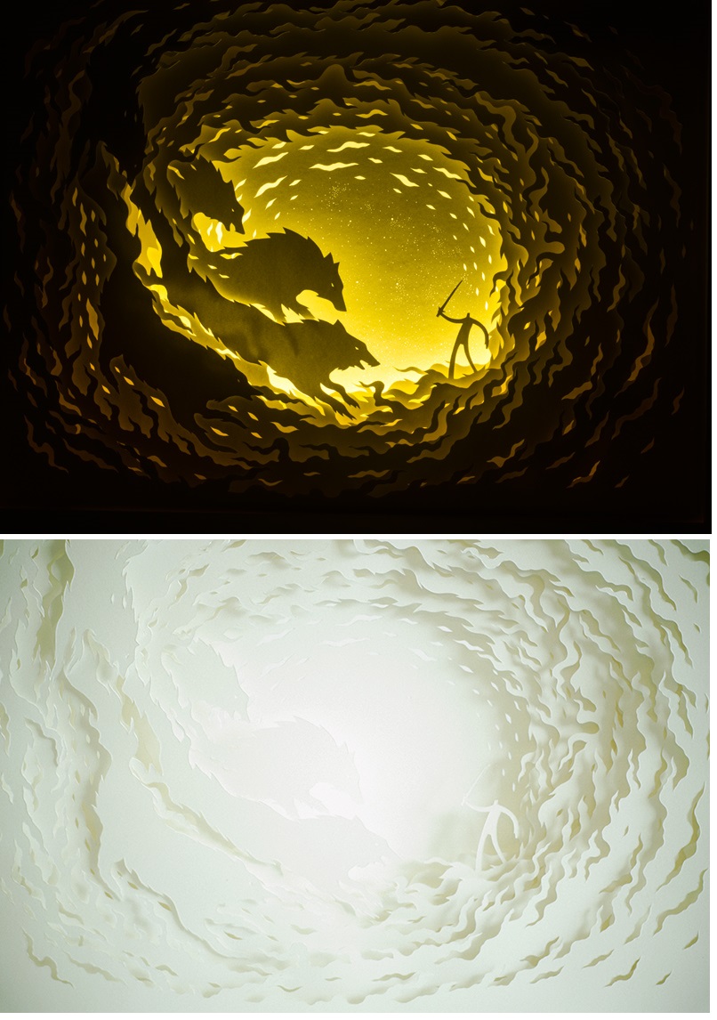 806x1146, 241 Kb / Диорама, бумага, свет