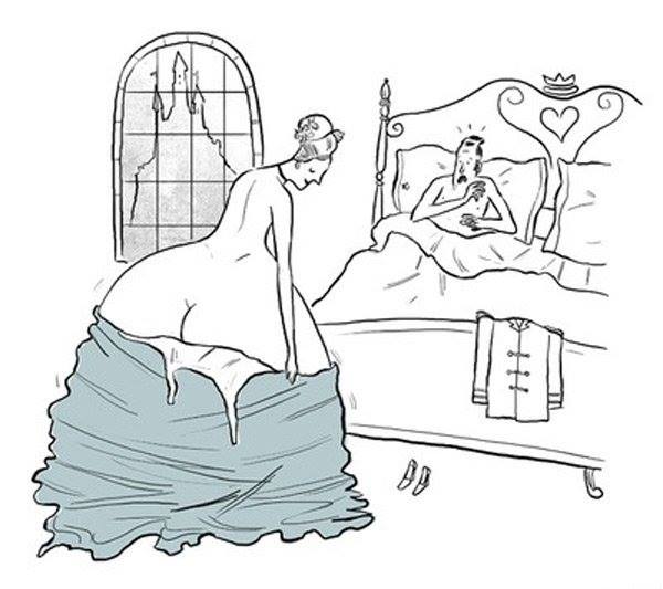 600x533, 38 Kb / попа, платье, постель, мужична, женщина, удивление