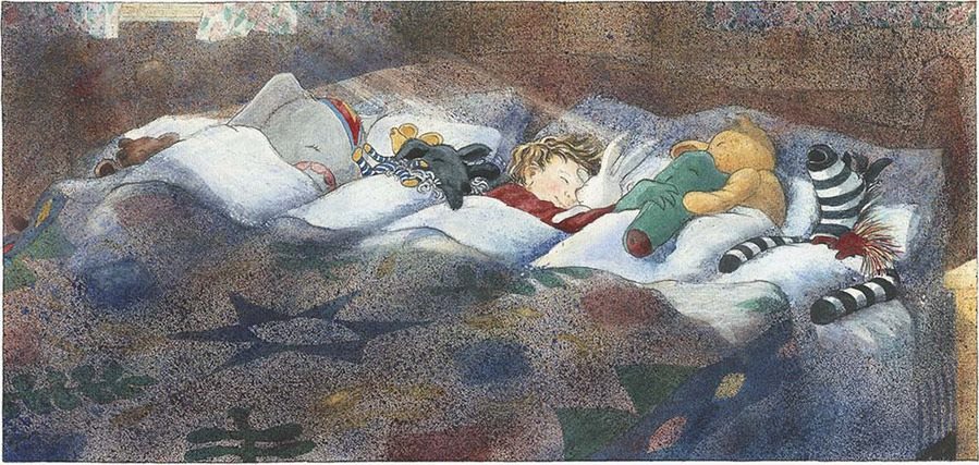 899x427, 131 Kb / постель, игрушки, сон, кровать