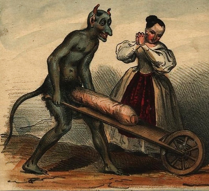 800x730, 216 Kb / фаллос, чёрт, девушка, тачка, хуй