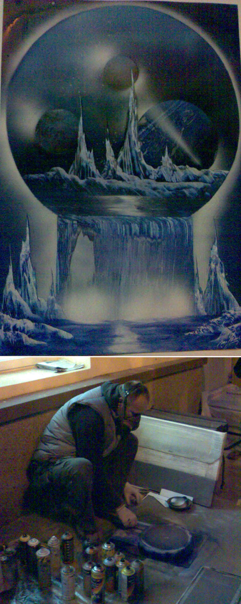 780x1950, 242 Kb / картина, художник, планеты, арбат