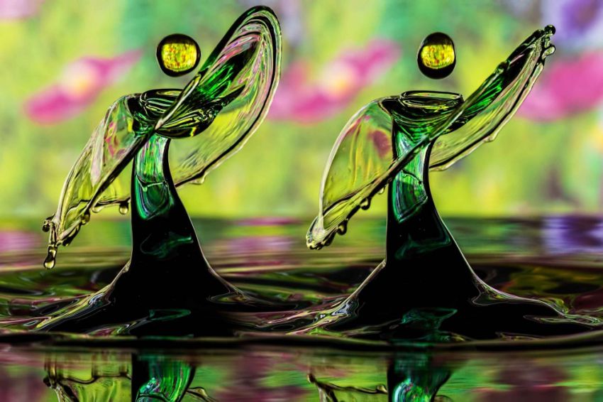 850x566, 82 Kb / Капли, вода, танец