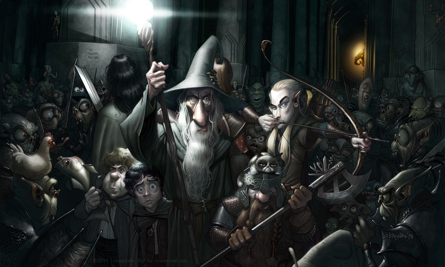 1500x900, 333 Kb / мория, орки, гэндальф, хоббиты