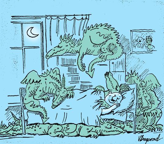 538x472, 62 Kb / дракон, муж, жена, дети, кровать