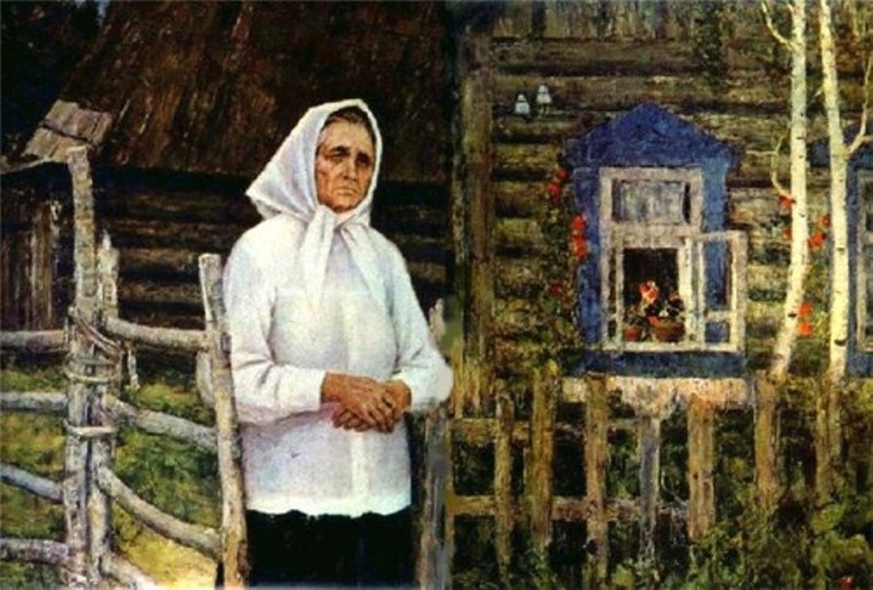 800x541, 139 Kb / картина, дом, старушка