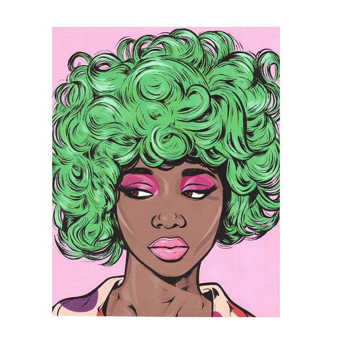 684x684, 114 Kb / негритянка, рисунок