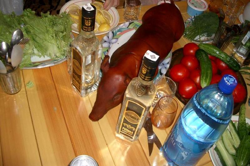 798x530, 75 Kb / водка, застолье, поросенок