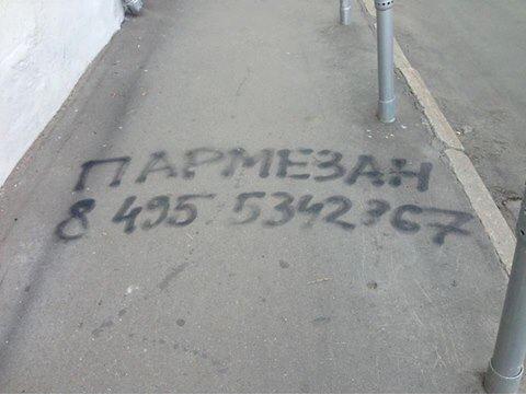 480x361, 25 Kb / Пармезан, асфальт, телефон, объявление