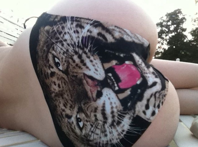 688x512, 90 Kb / леопард, попа, язык, трусы