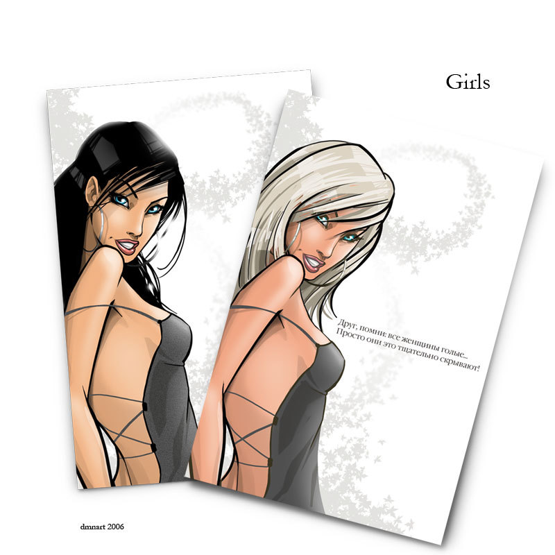 800x800, 86 Kb / карты, брюнетка, блондинка