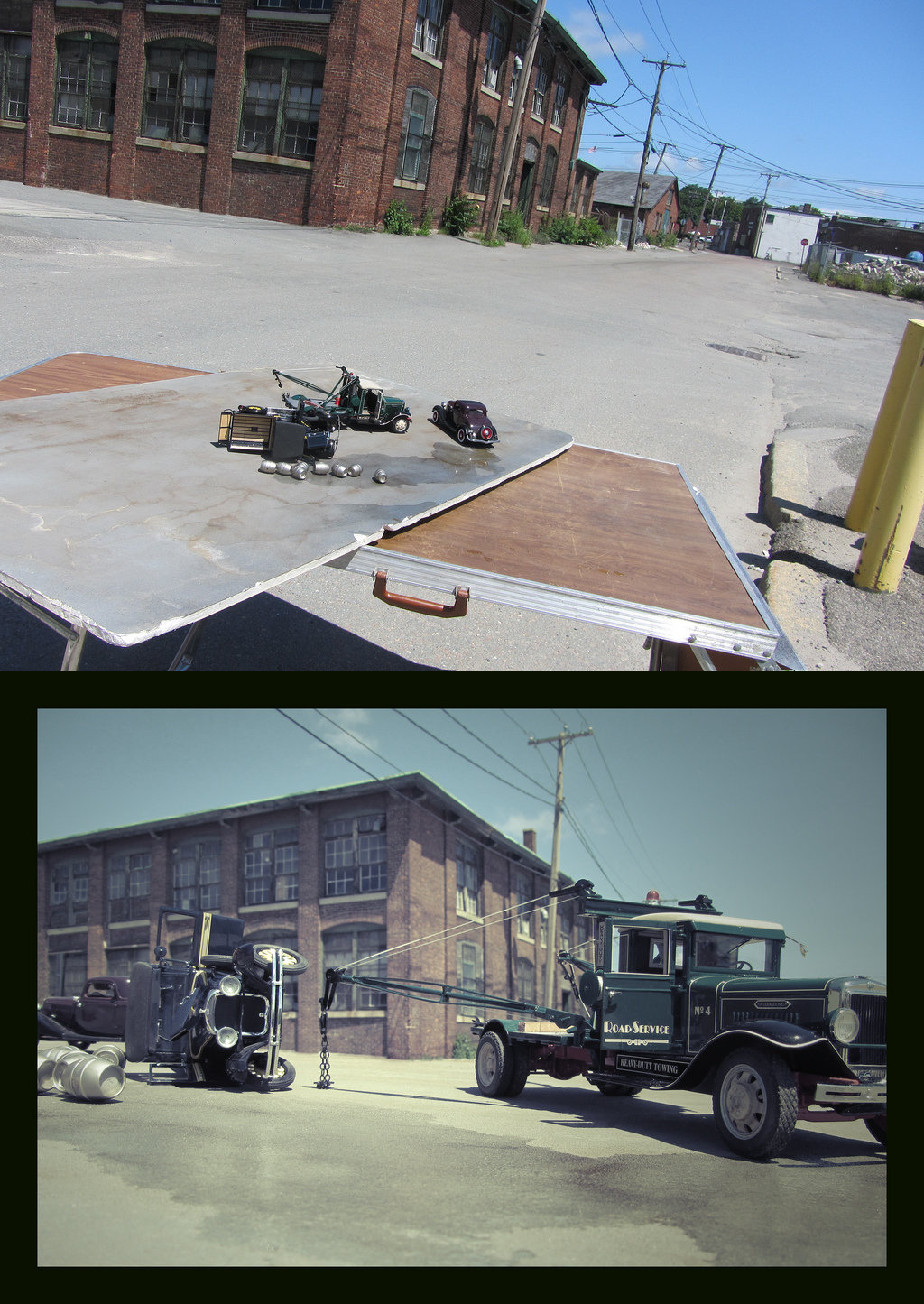 1024x1445, 340 Kb / миниатюра, фотография, авто, ретро, авария, бочки