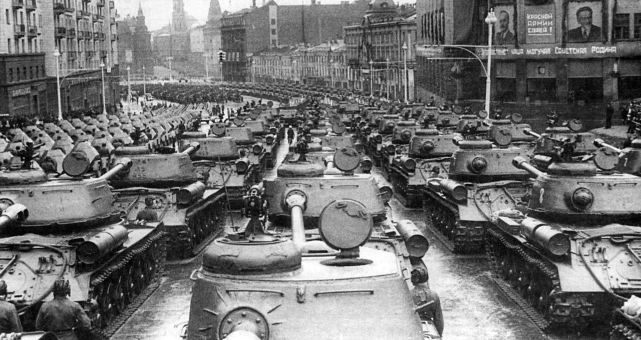 1280x680, 235 Kb / Парад, Победы, Танк, ИС-2