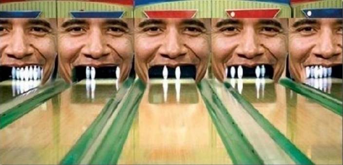 704x339, 34 Kb / боулинг, зубы, кегли, обама