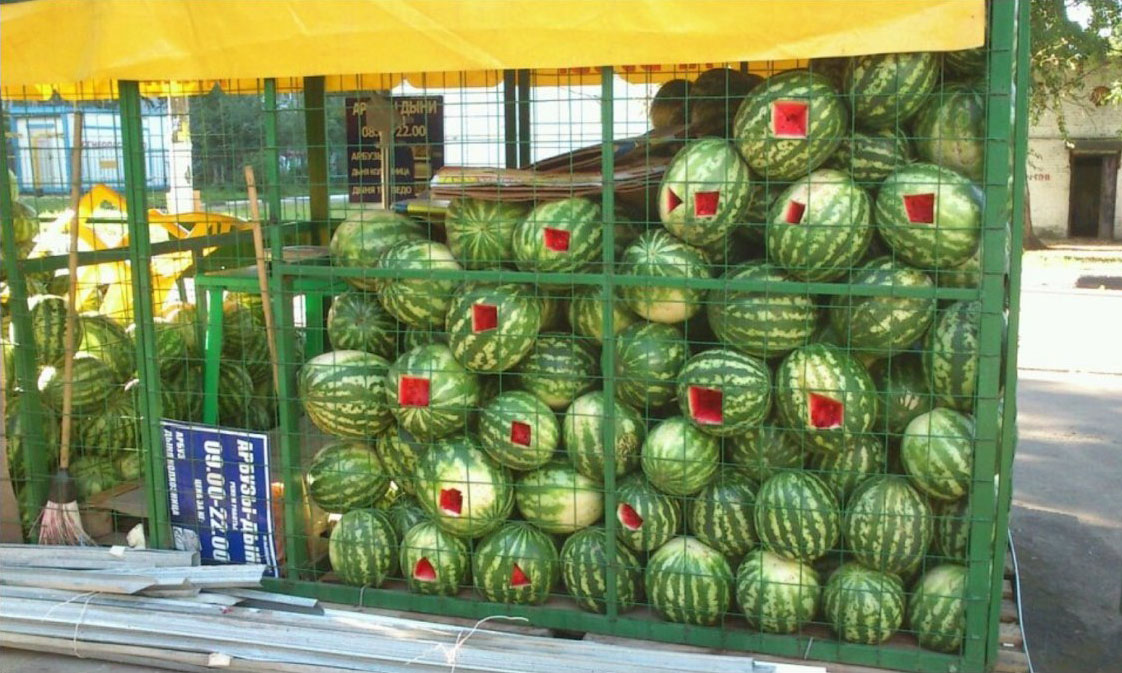 1122x673, 218 Kb / арбузы, клетка