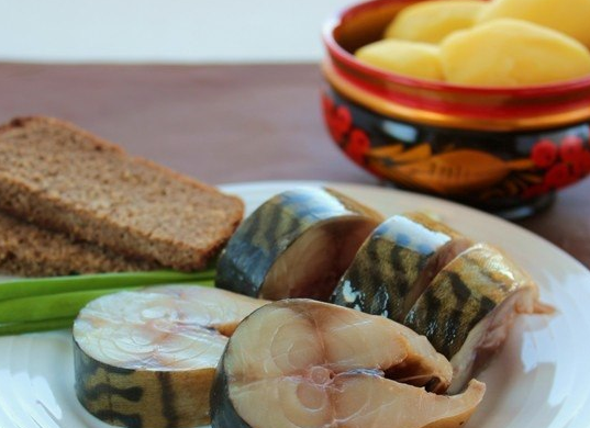 537x390, 293 Kb / рыбка, скумбрия, картошка