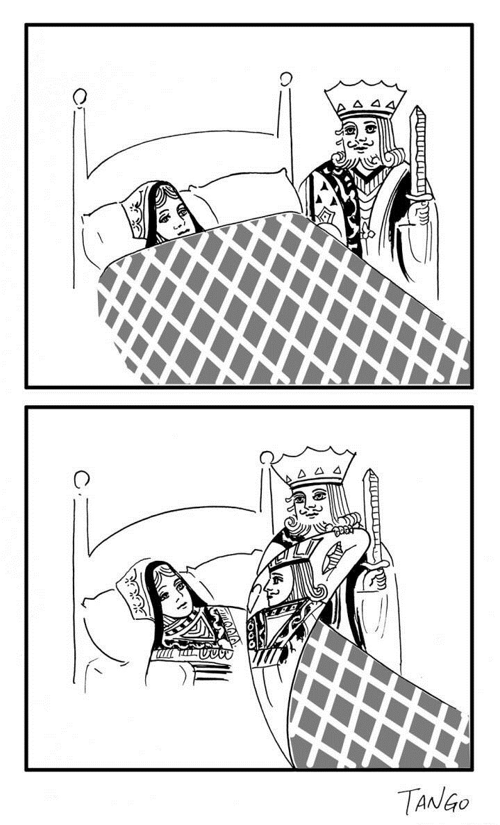 720x1187, 235 Kb / Король, дама, валет, кровать, карта, рубашка