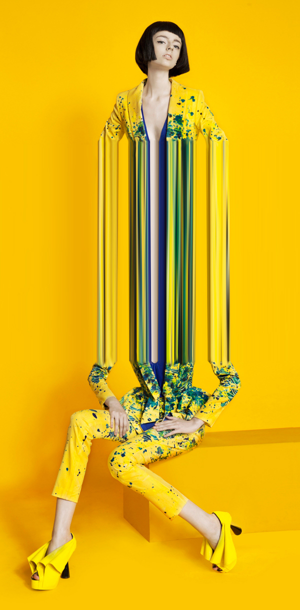 600x1220, 324 Kb / жёлтый, модель, Gilber Franco