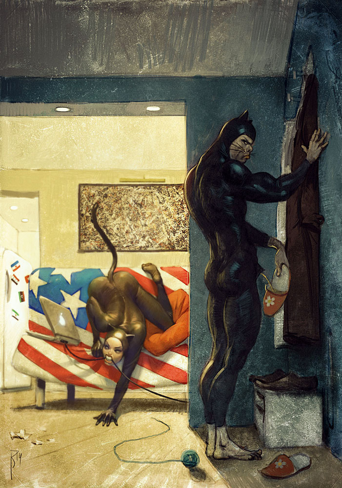 701x1000, 307 Kb / арт, catwoman, catman