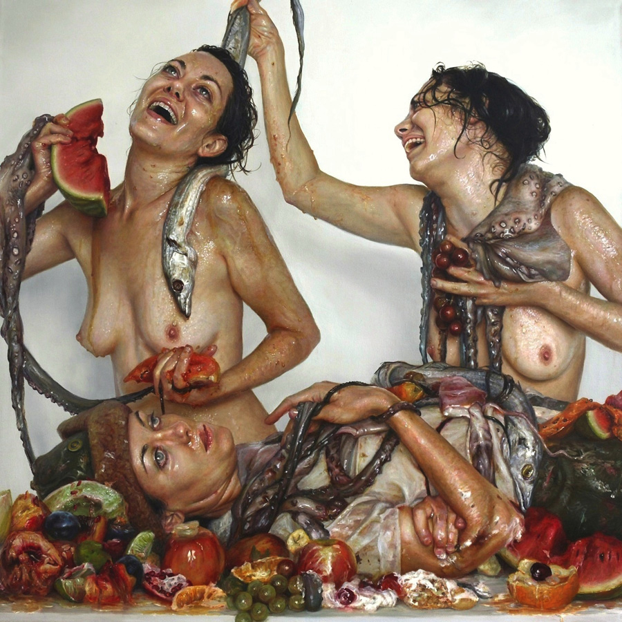 900x900, 321 Kb / моника кук, овощи, фрукты, рыба, осьминог, веселье