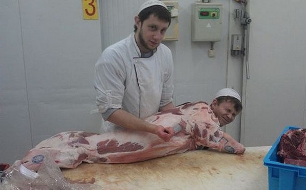 600x373, 125 Kb / туша, коллаж, мясник, мясо, разделка