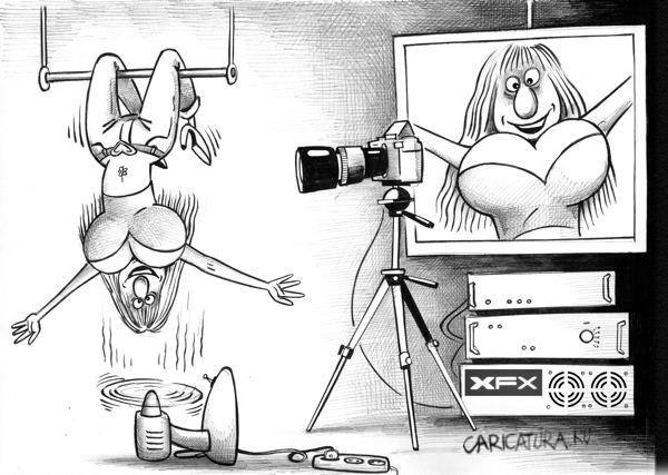 600x427, 62 Kb / Фотоаппарат, фото, вентилятор, грудь, стоит, смекалка