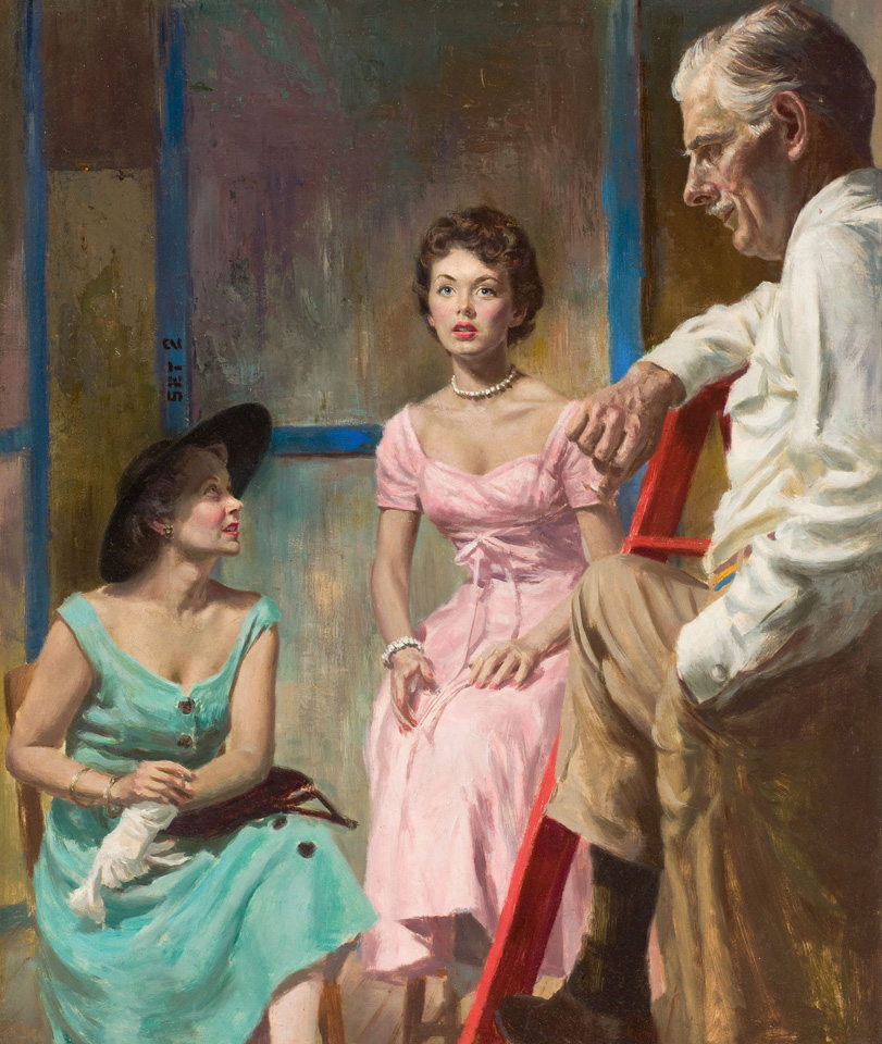 811x960, 304 Kb / джеймс авати, иллюстрация, девушка, женщина, мужчина, обсуждение