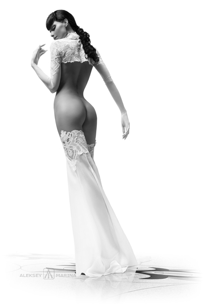 415x620, 86 Kb / девушка, платье, невеста, ч/б