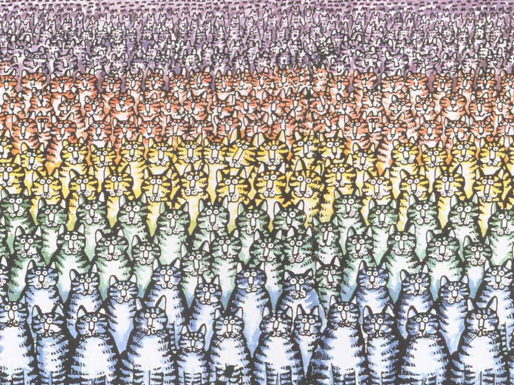 1024x768, 237 Kb / коты, рисунок