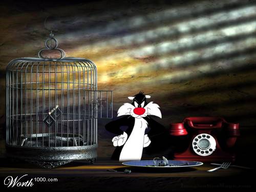 500x375, 27 Kb / кот, съел, птичку, клетка