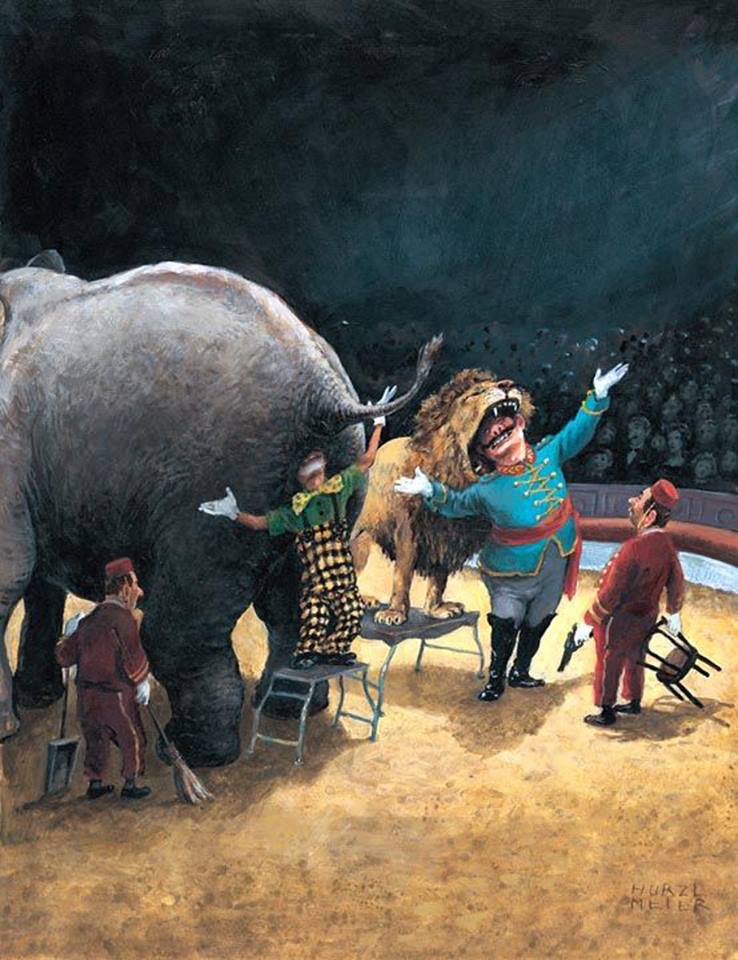 738x960, 101 Kb / укротитель, клоун, пасть, лев, арена