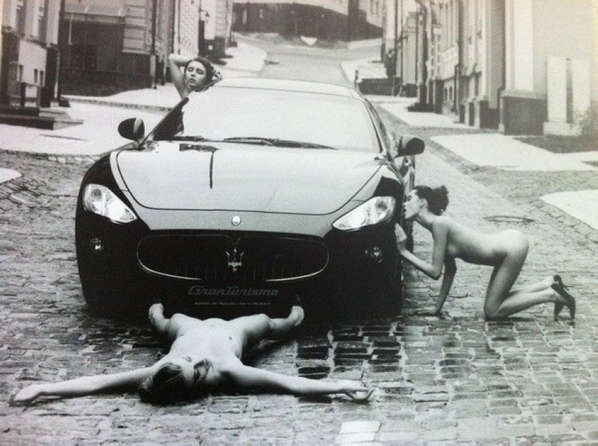 850x634, 243 Kb / мазератти, девушки, ч/б