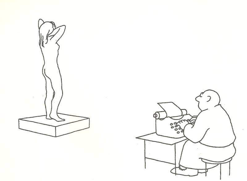 800x587, 21 Kb / натурщица, писатель, печатная, машинка