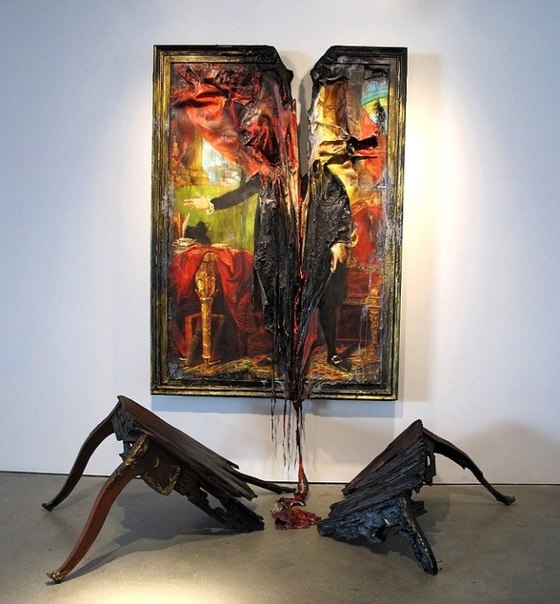 560x604, 74 Kb / арт, картина, столик